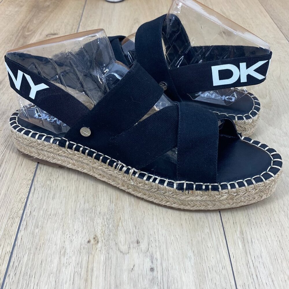DKNY Women's Black Platform Espadrilles Sz 9.5